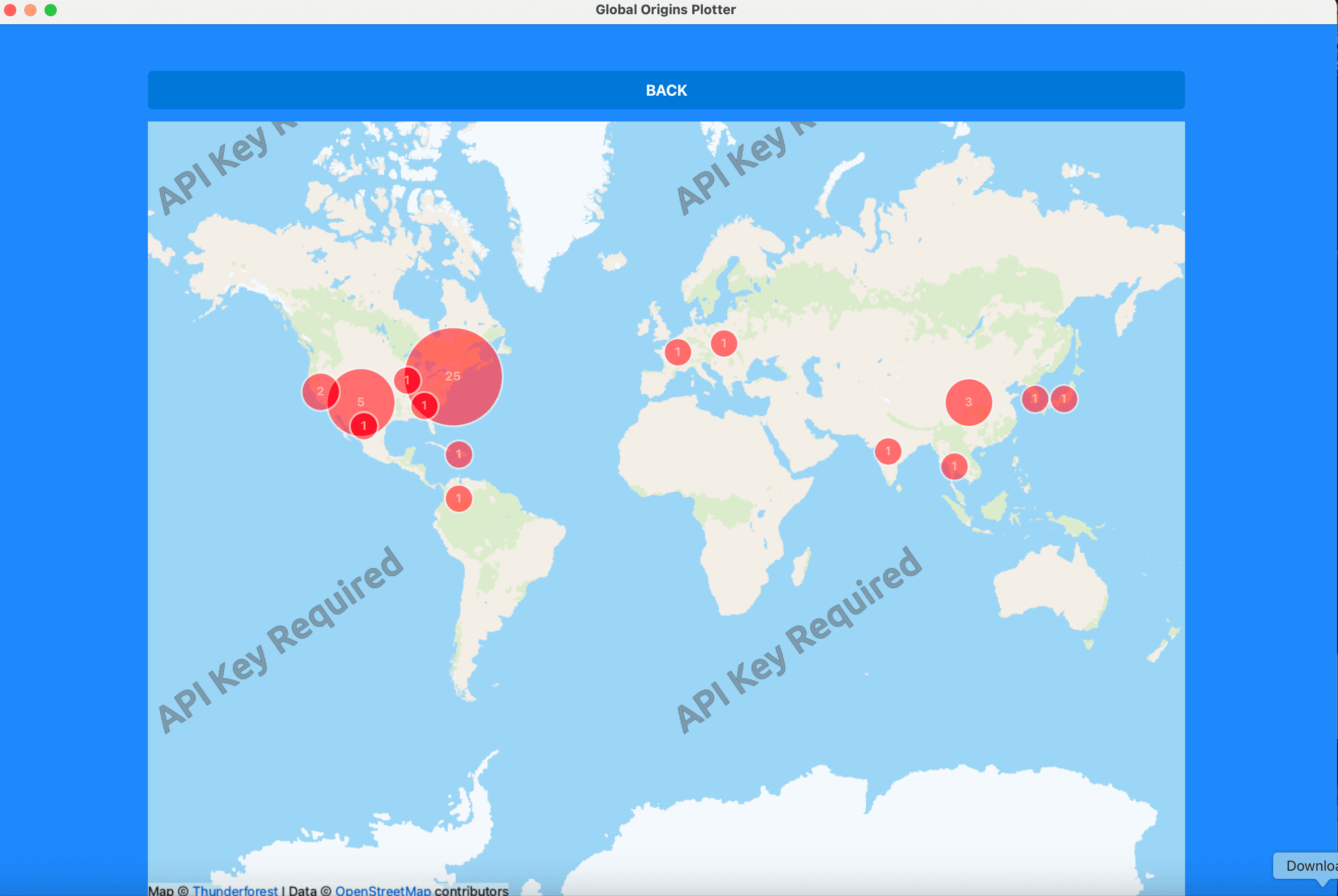 Global Origins Plotter